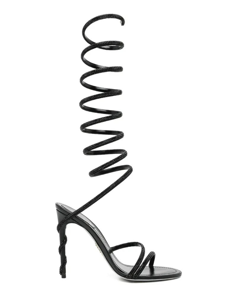 René Caovilla Sandalen mit Design-Absatz - Schwarz Schwarz