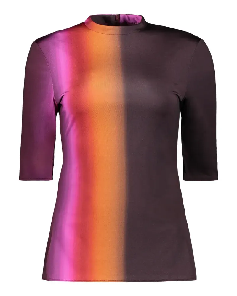ELLERY gradient-print elbow-sleeve top - Violett Violett