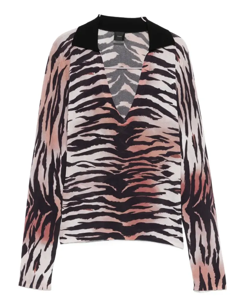 Pinko Erosione V-neck top - Nude Nude