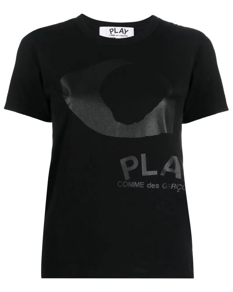 Comme des Garçons T-Shirt mit Augen-Print - Schwarz Schwarz