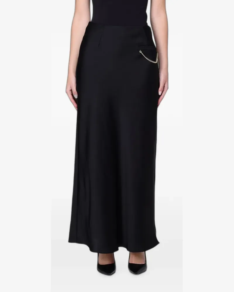 Armani Exchange chain-detail satin skirt - Schwarz Schwarz