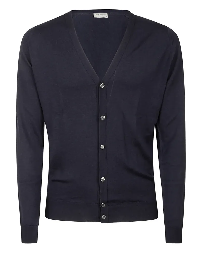 John Smedley Cardigan mit V-Ausschnitt - Blau Blau