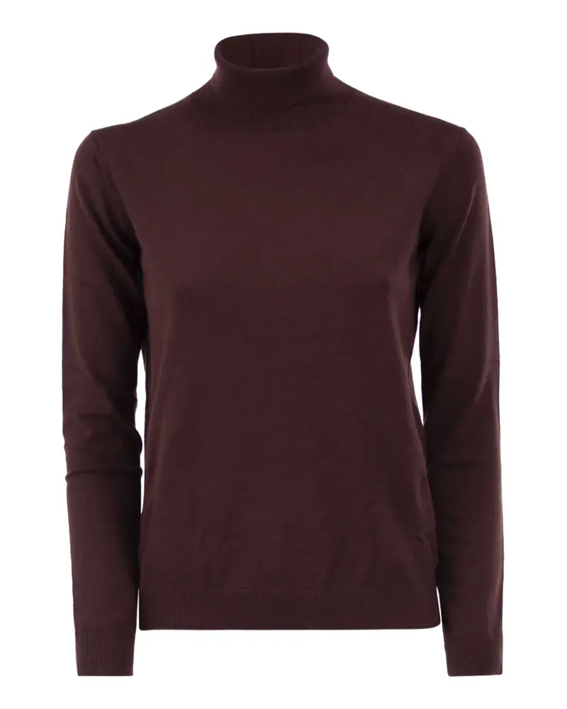 Max Mara satin-stitch turtleneck sweater - Rot Rot