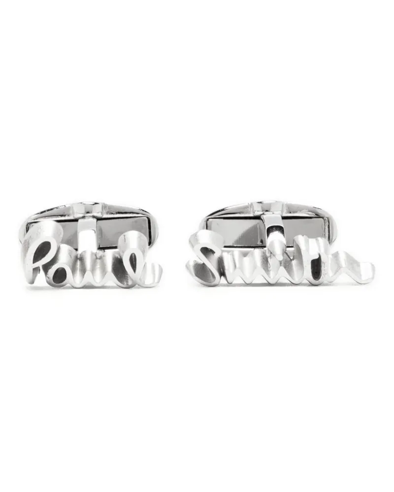 Paul Smith Manschettenknöpfe mit Logo - Silber Silber