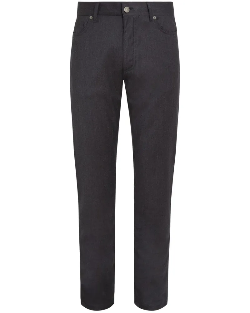 Ermenegildo Zegna Roccia Hose - Schwarz Schwarz