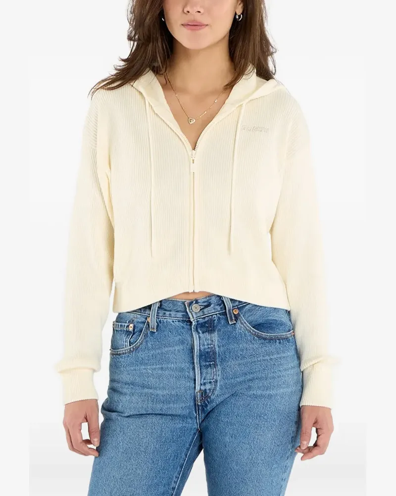 Guess Flamina ribbed-knit zip-up cardigan - Nude Nude