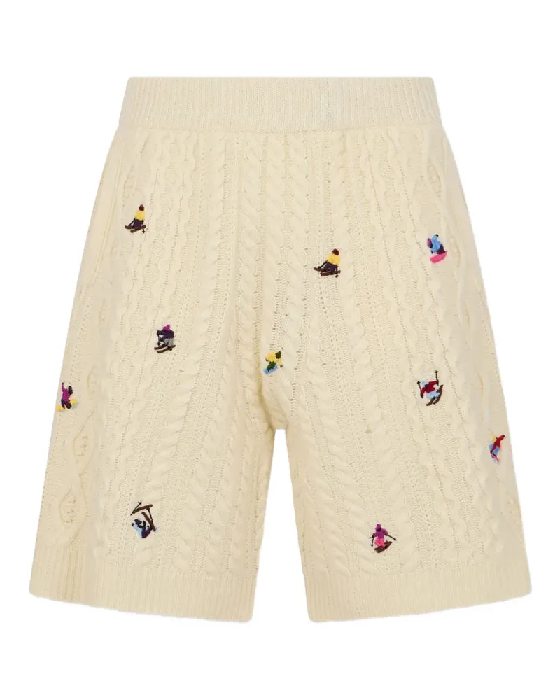 Dsquared2 Bestickte Shorts mit Zopfmuster - Nude Nude