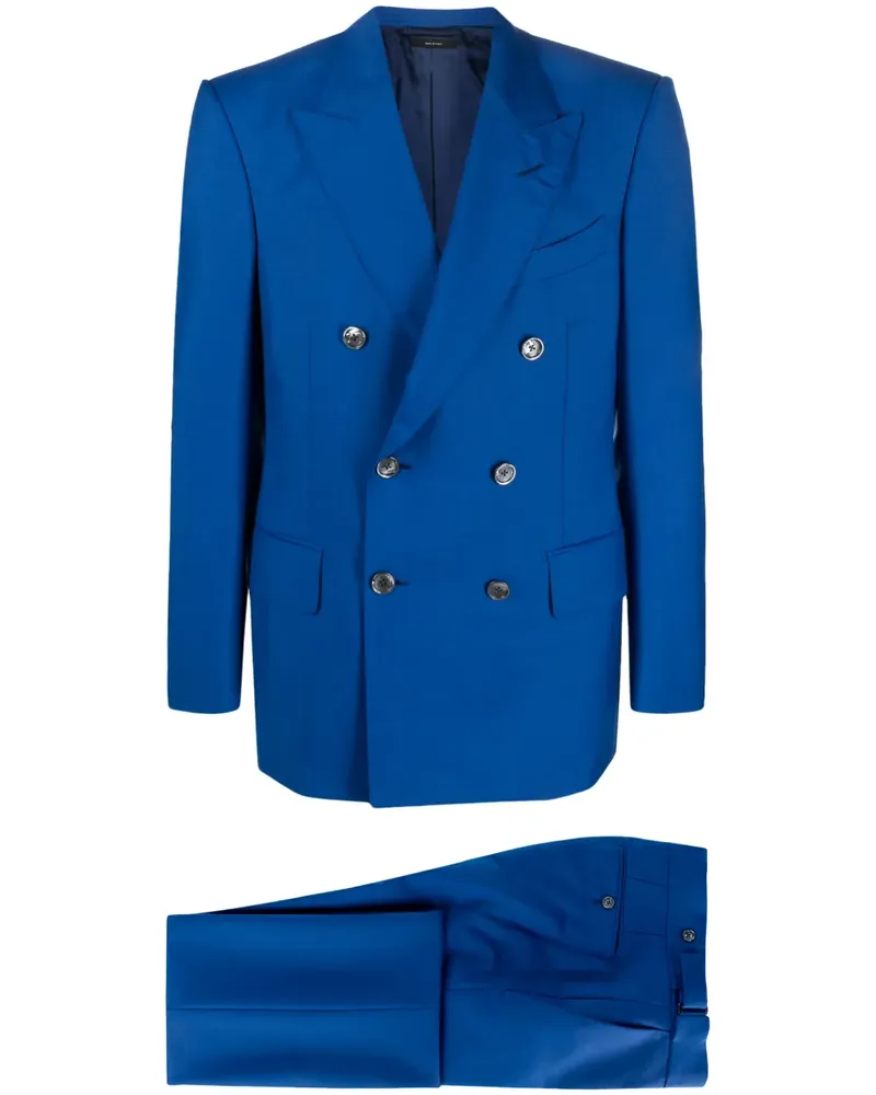 Tom Ford Doppelreihiger Anzug - Blau Blau