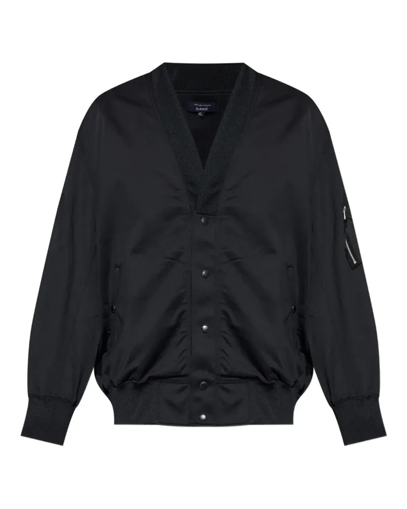 Comme des Garçons zip-pocket V-neck sweater - Schwarz Schwarz