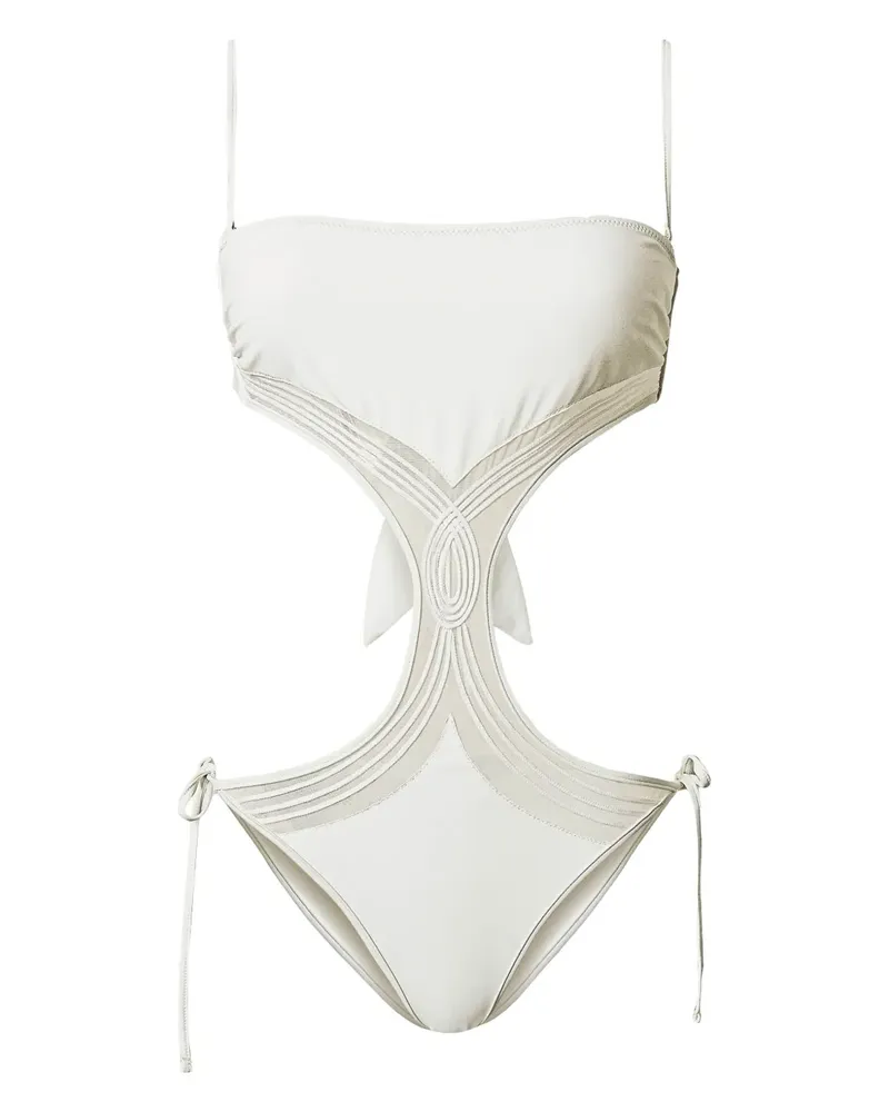 Twin-Set Badeanzug mit Einsätzen - Weiß Weiß