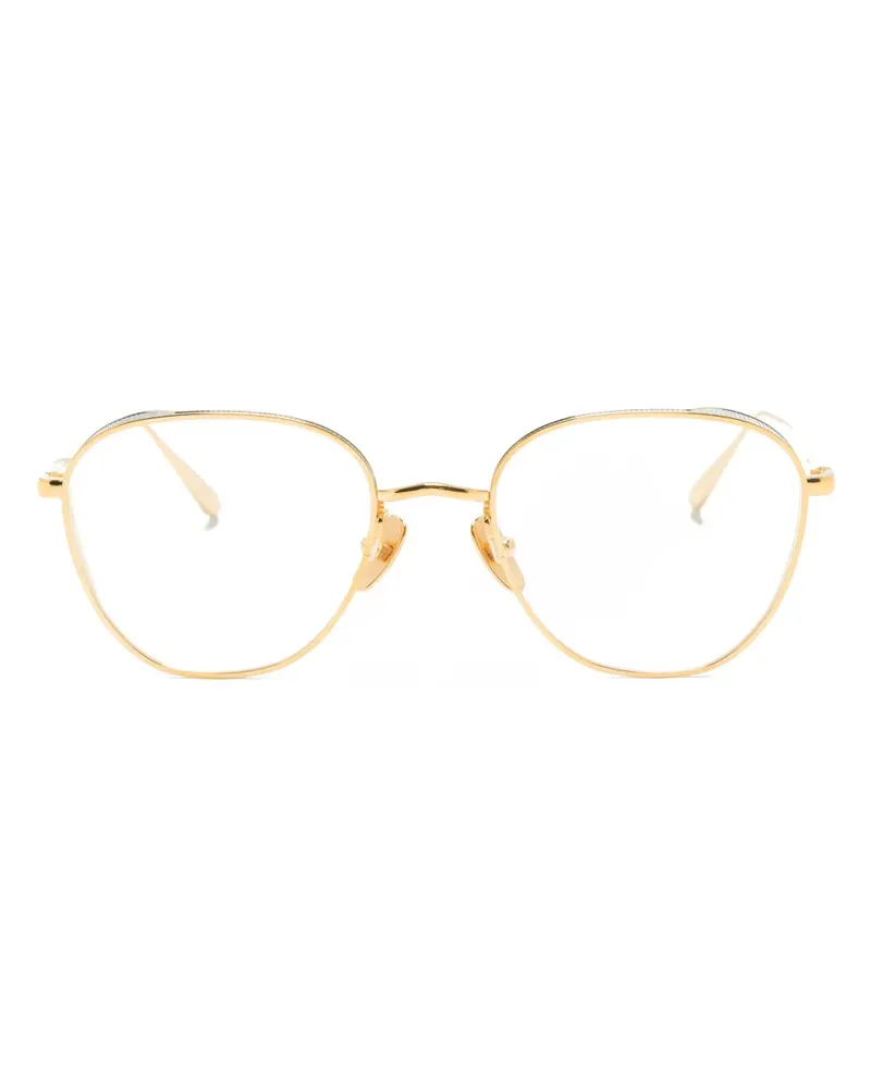 Linda Farrow Hardy Brille mit rundem Gestell - Gold Gold