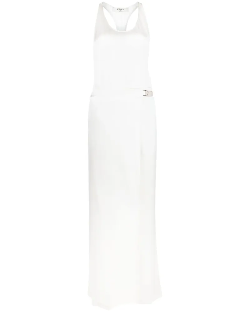 Fendi Jumpsuit aus Seide - Weiß Weiß