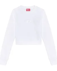 Diesel Cropped-Sweatshirt mit Cut-Out Weiß