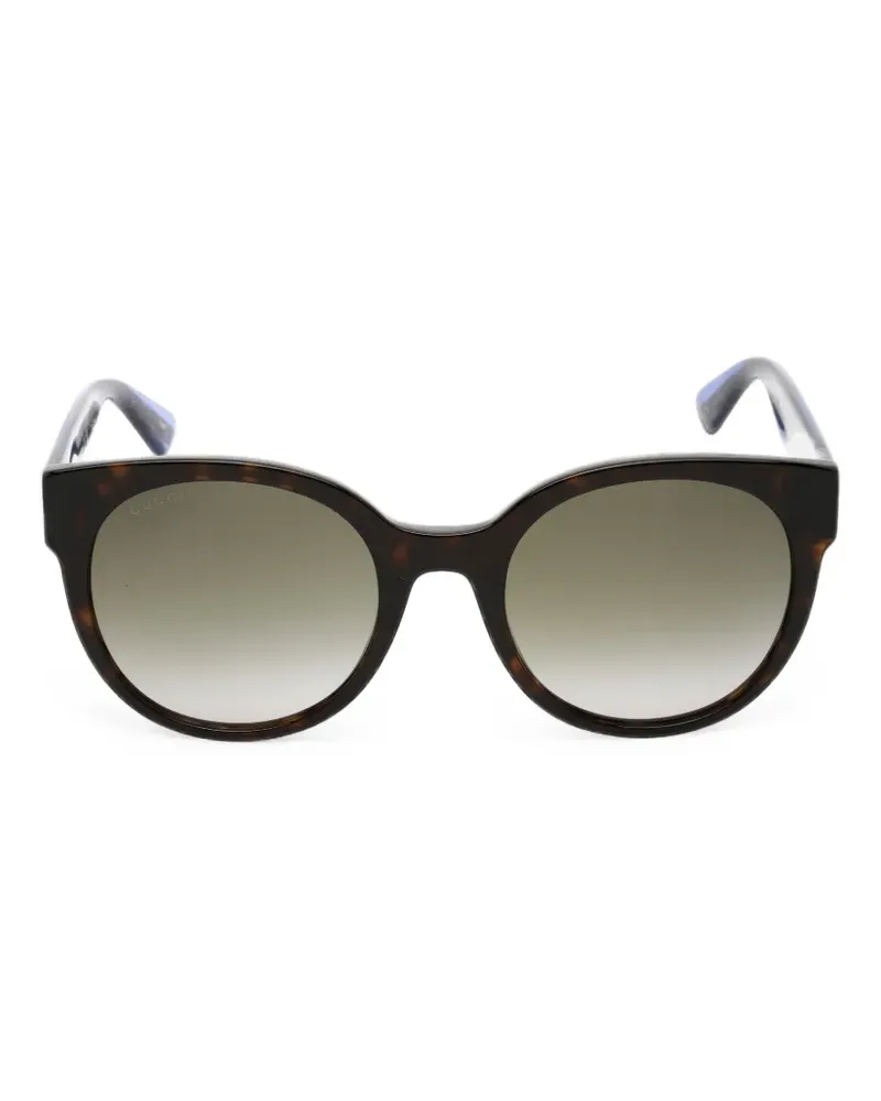 Gucci round-frame tortoiseshell-effect sunglasses - Braun Braun