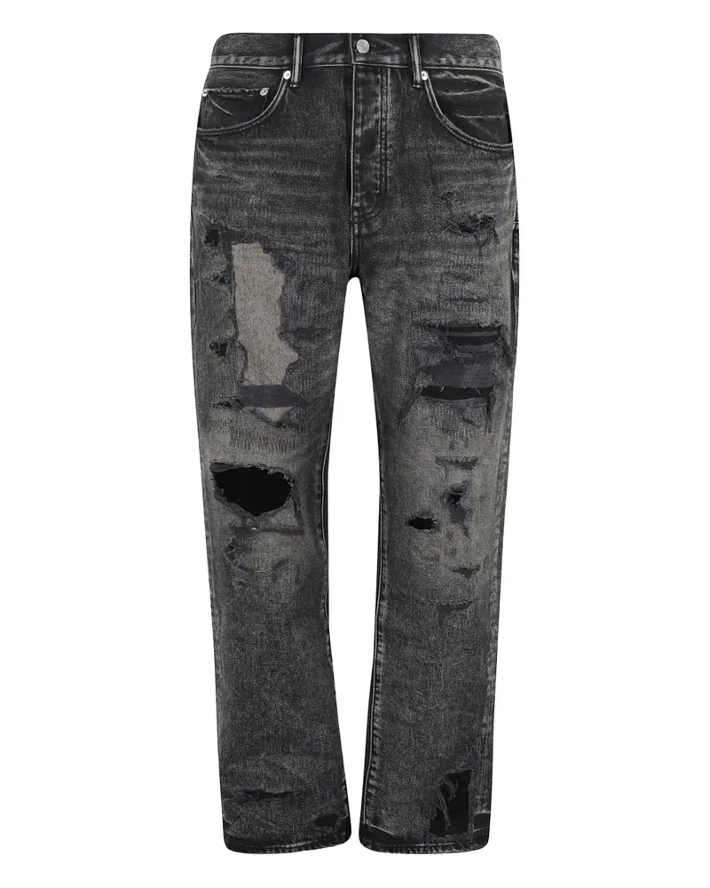 PURPLE BRAND Jeans in Distressed-Optik - Grau Grau