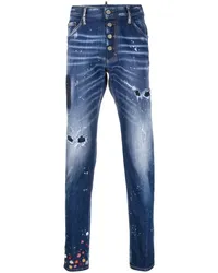 Dsquared2 Slim-Fit-Jeans im Distressed-Look Blau