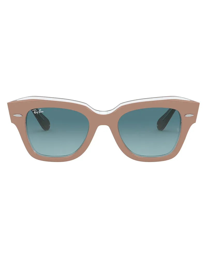 Ray Ban Eckige State Street Sonnenbrille - Braun Braun