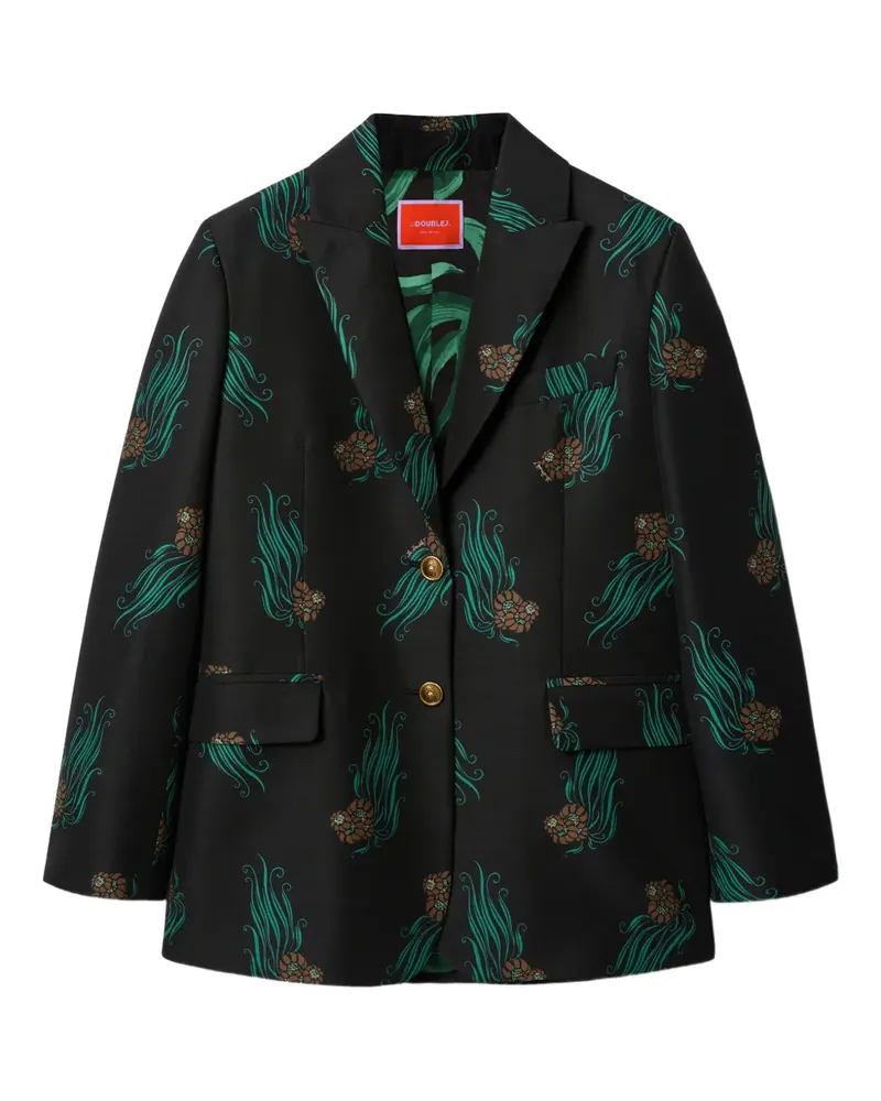 La DoubleJ Jones Jacke mit Blumen-Print - Schwarz Schwarz