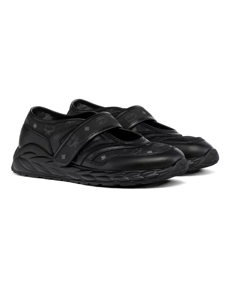 MCM Skywander monogram-print touch-strap sneakers - Schwarz Schwarz