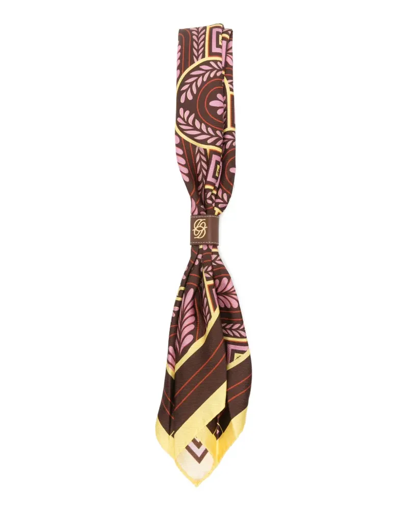 Drôle de Monsieur Schal mit Print - Braun Braun