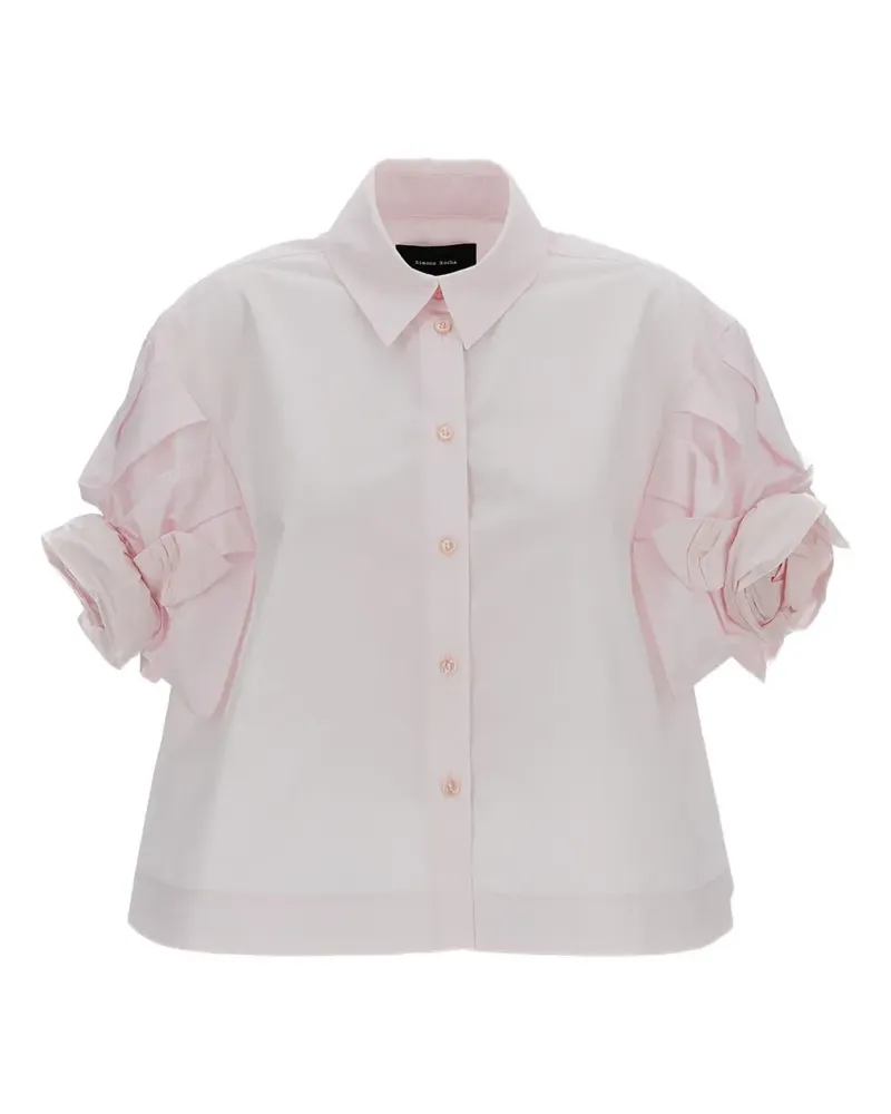 Simone Rocha ruffled-hem shirt - Rosa Rosa
