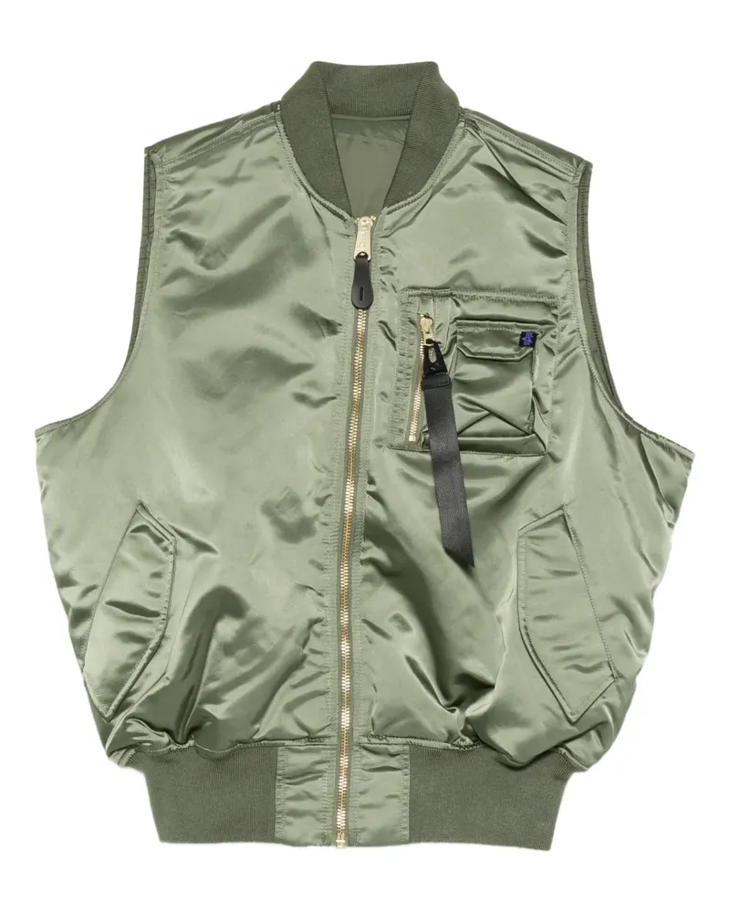 Alpha Industries zip pocket gilets - Grün Grün