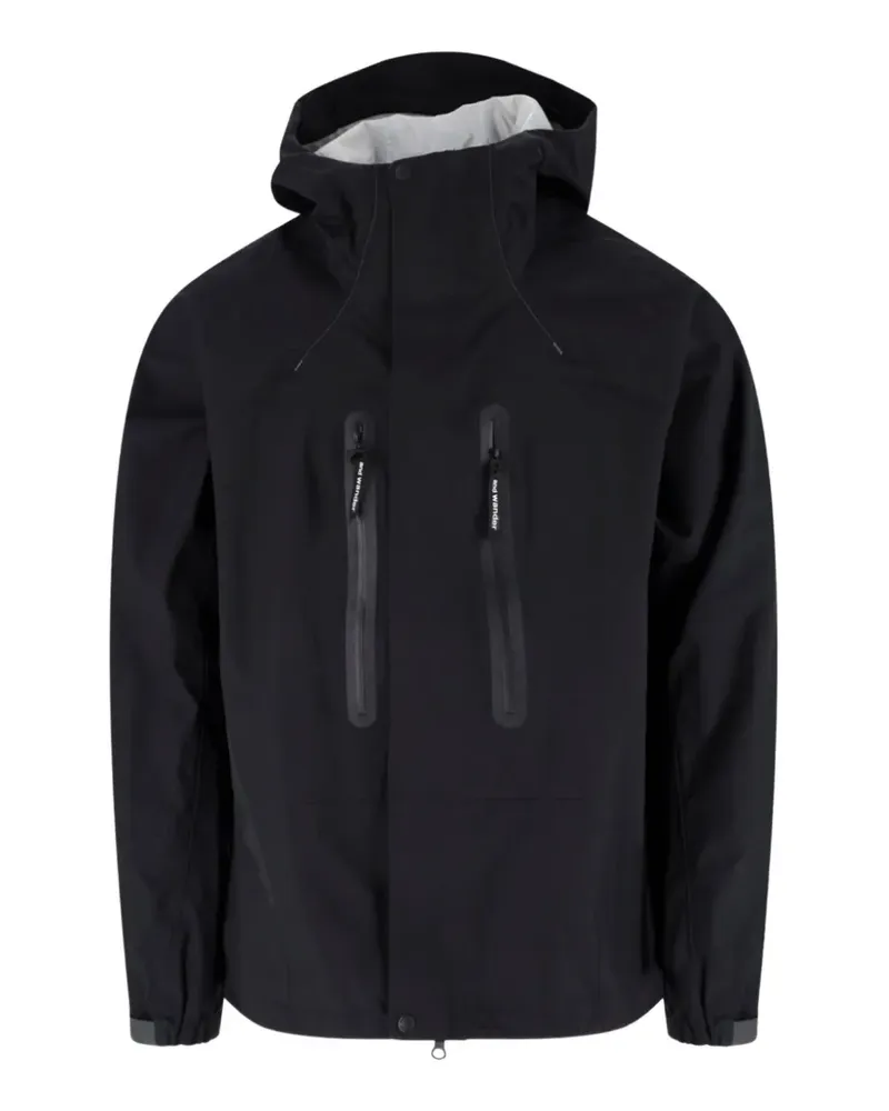 and wander 2.5L hooded zip-up jacket - Schwarz Schwarz