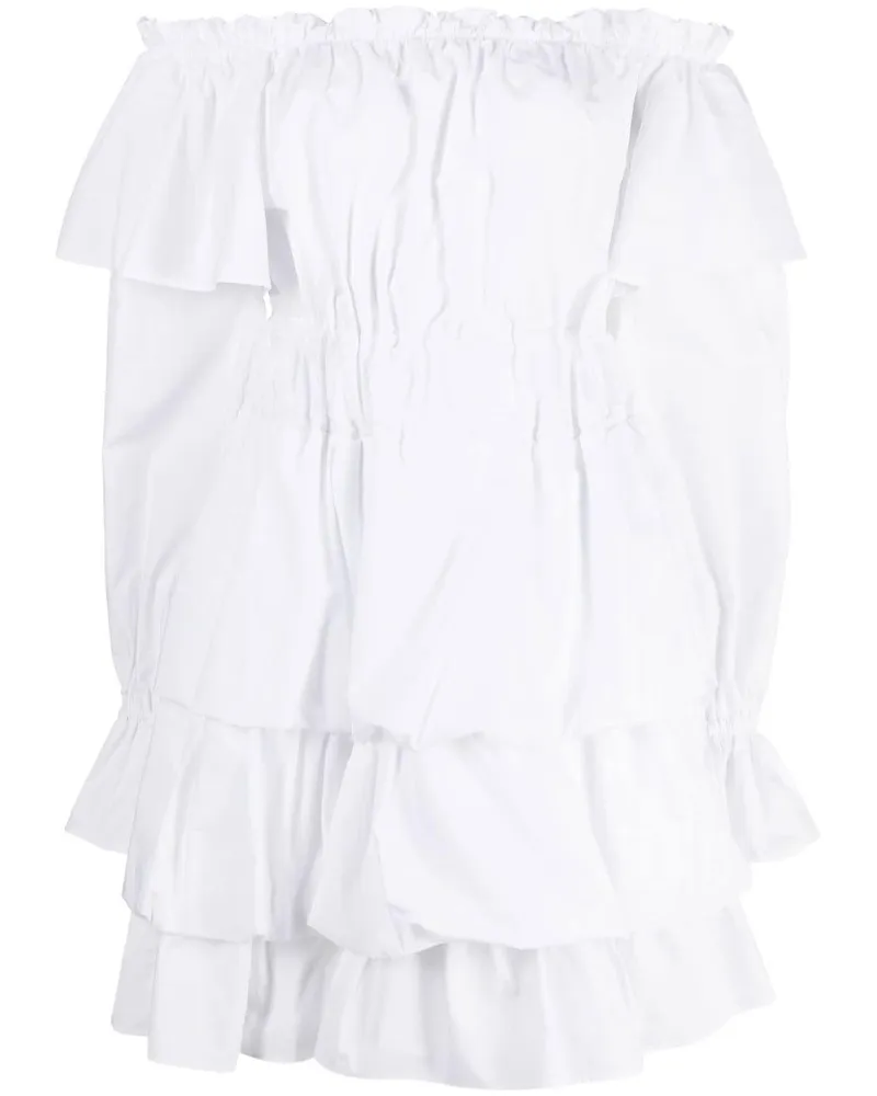 Philipp Plein Gestuftes Minikleid - Weiß Weiß