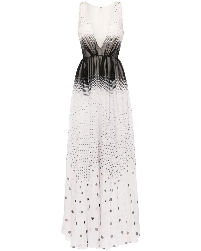 Saiid Kobeisy Kleid mit Polka Dots - Schwarz Schwarz