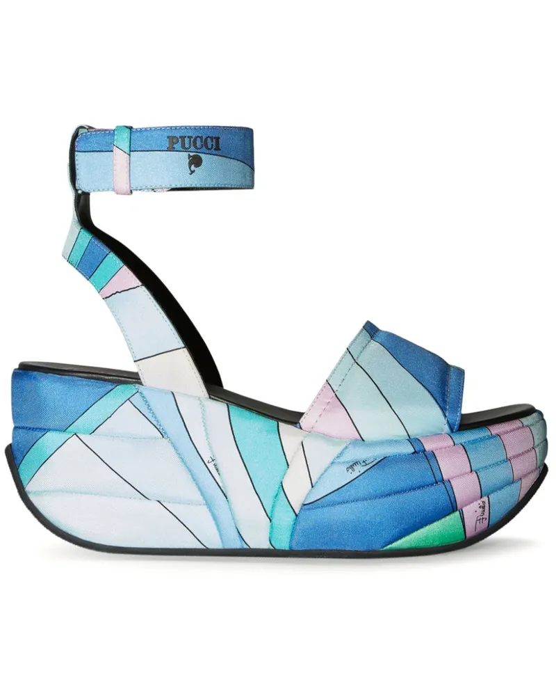 Emilio Pucci ami Sandalen mit Plateausohle 90mm - Blau Blau