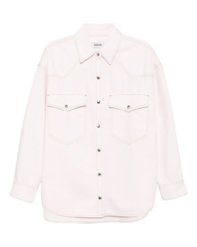 AGOLDE Lotta Hemd - Rosa Rosa
