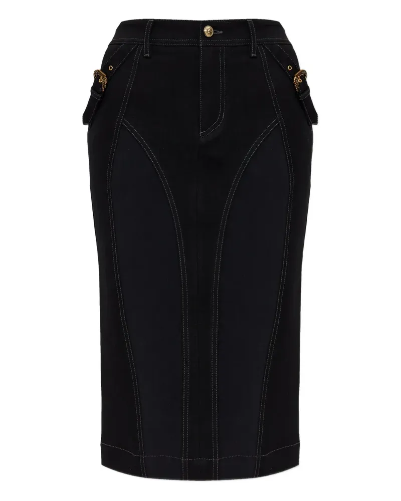Versace Jeans Jeansrock mit Schnalle - Schwarz Schwarz