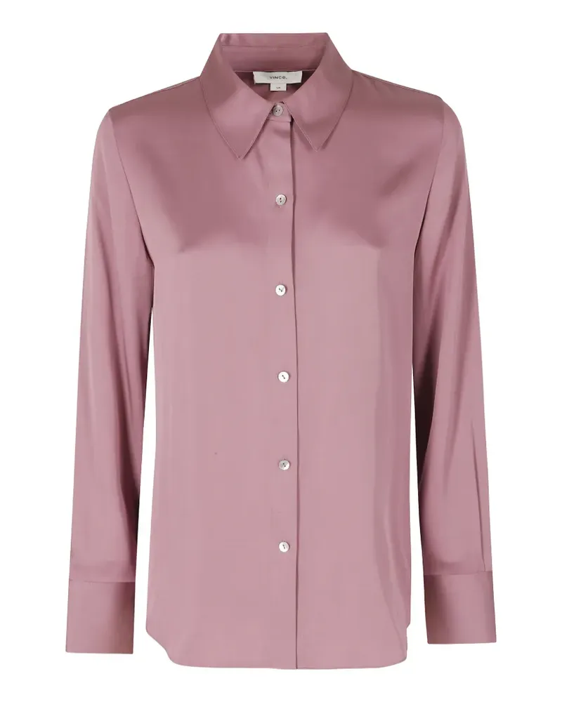 Vince slim-fit silk shirt - Rosa Rosa