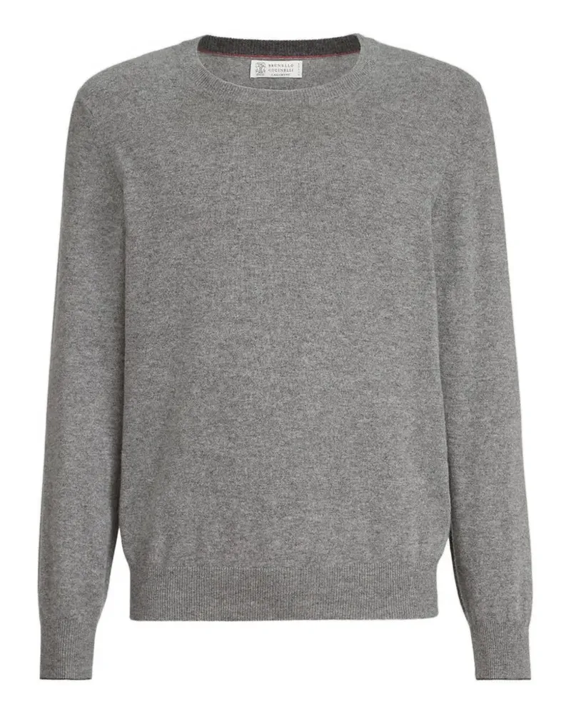 Brunello Cucinelli Kaschmirpullover mit rundem Ausschnitt - Grau Grau