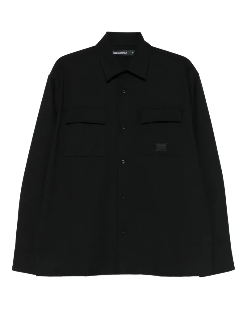 Karl Lagerfeld patch-pocket shirt - Schwarz Schwarz