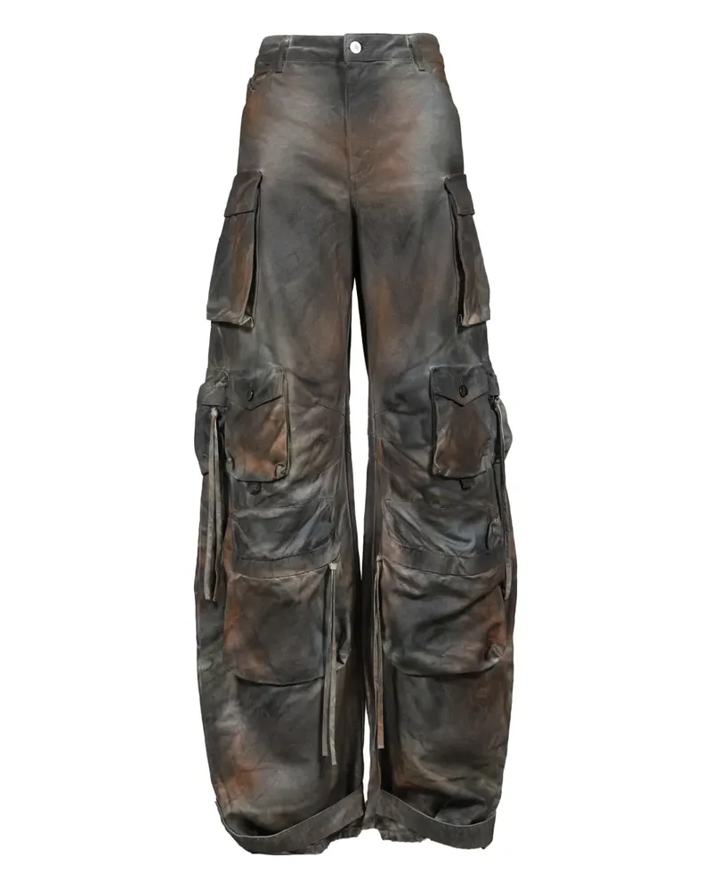 ATTICO Fern Palazzohose mit mehreren Taschen - Grau Grau