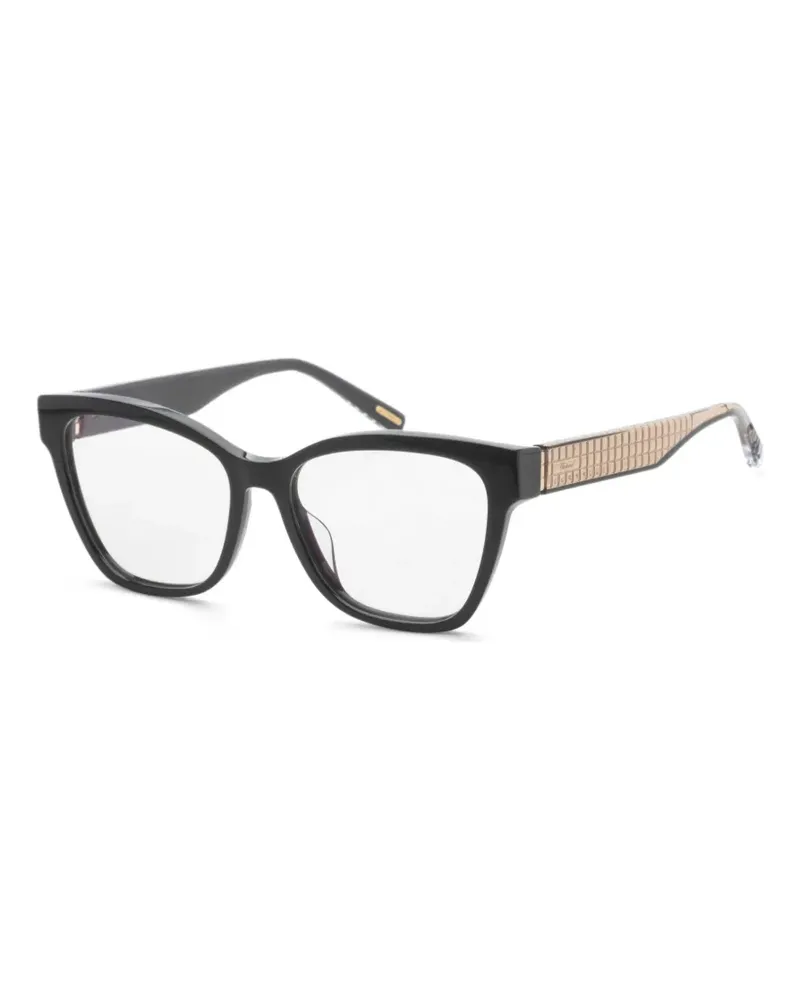 Chopard Eckige Brille mit Gittermuster - Schwarz Schwarz