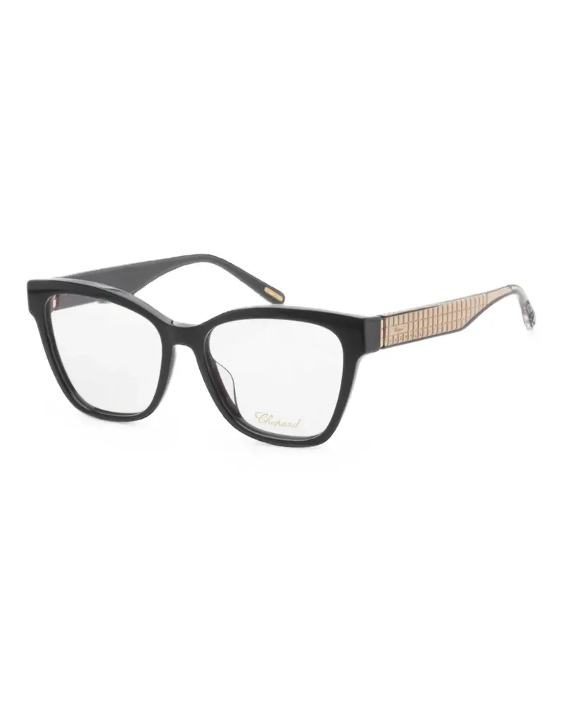 Chopard grid-pattern rectangle-frame glasses - Schwarz Schwarz