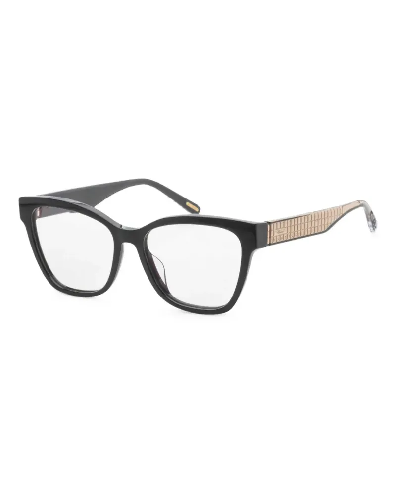 Chopard Eckige Brille mit Gittermuster - Schwarz Schwarz