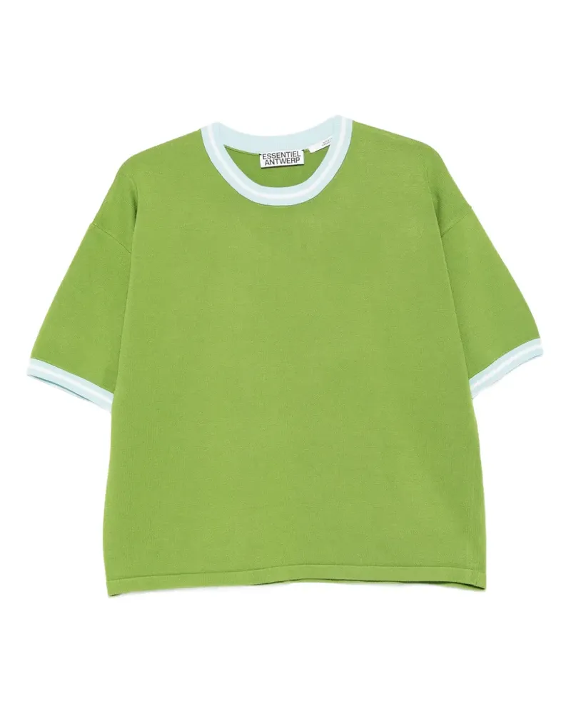 Essentiel contrasting-trims T-shirt - Grün Grün