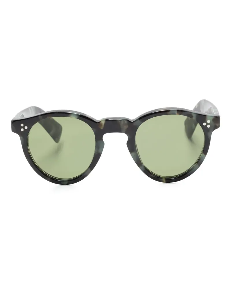 Lesca Sonnenbrille mit rundem Gestell - Blau Blau