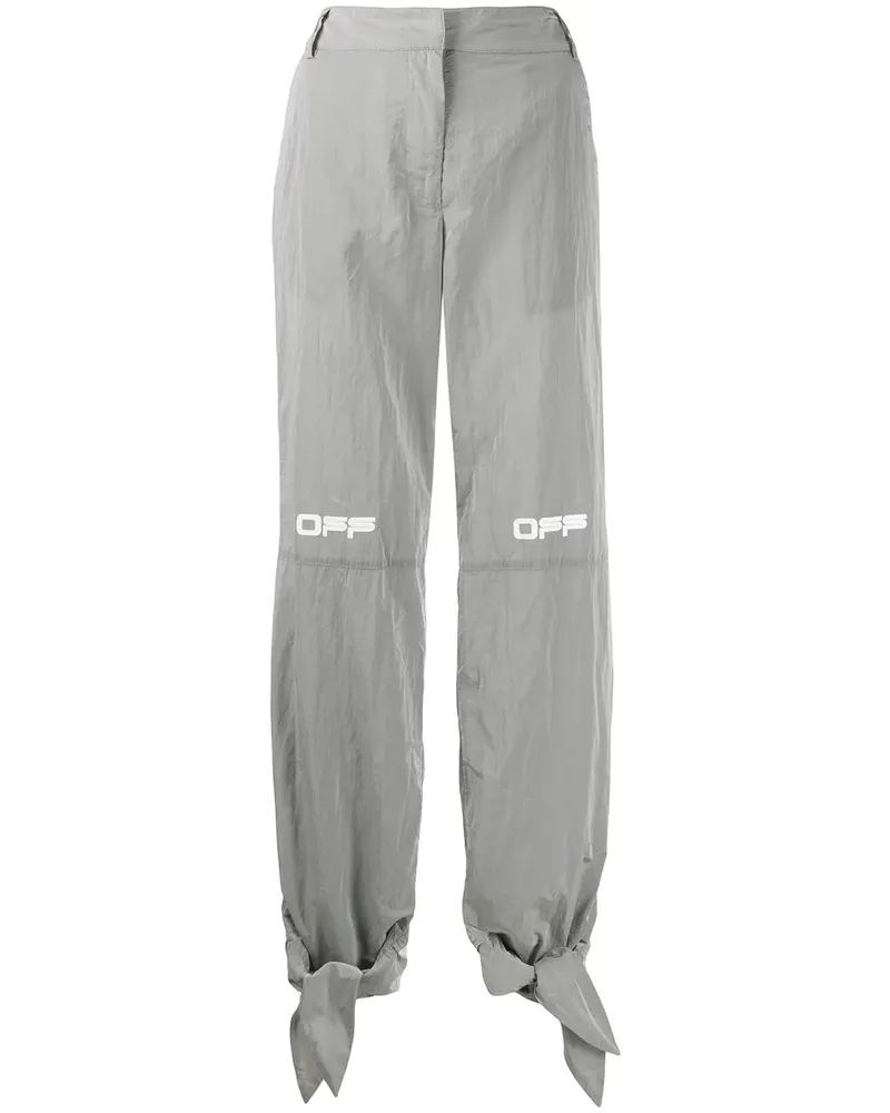 OFF-WHITE Hose mit Logo-Print - Grau Grau