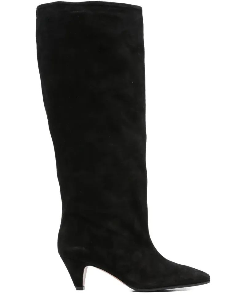Fabio Rusconi Kniehohe Stiefel aus Wildleder - Schwarz Schwarz