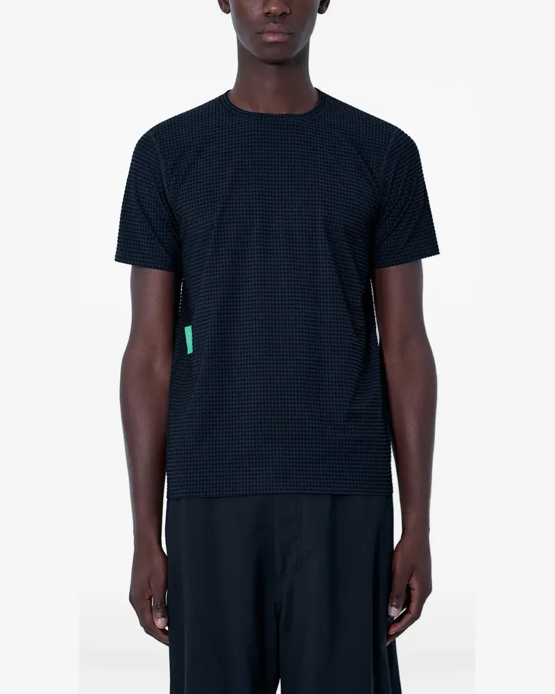 District Vision textured-finish T-shirt - Schwarz Schwarz