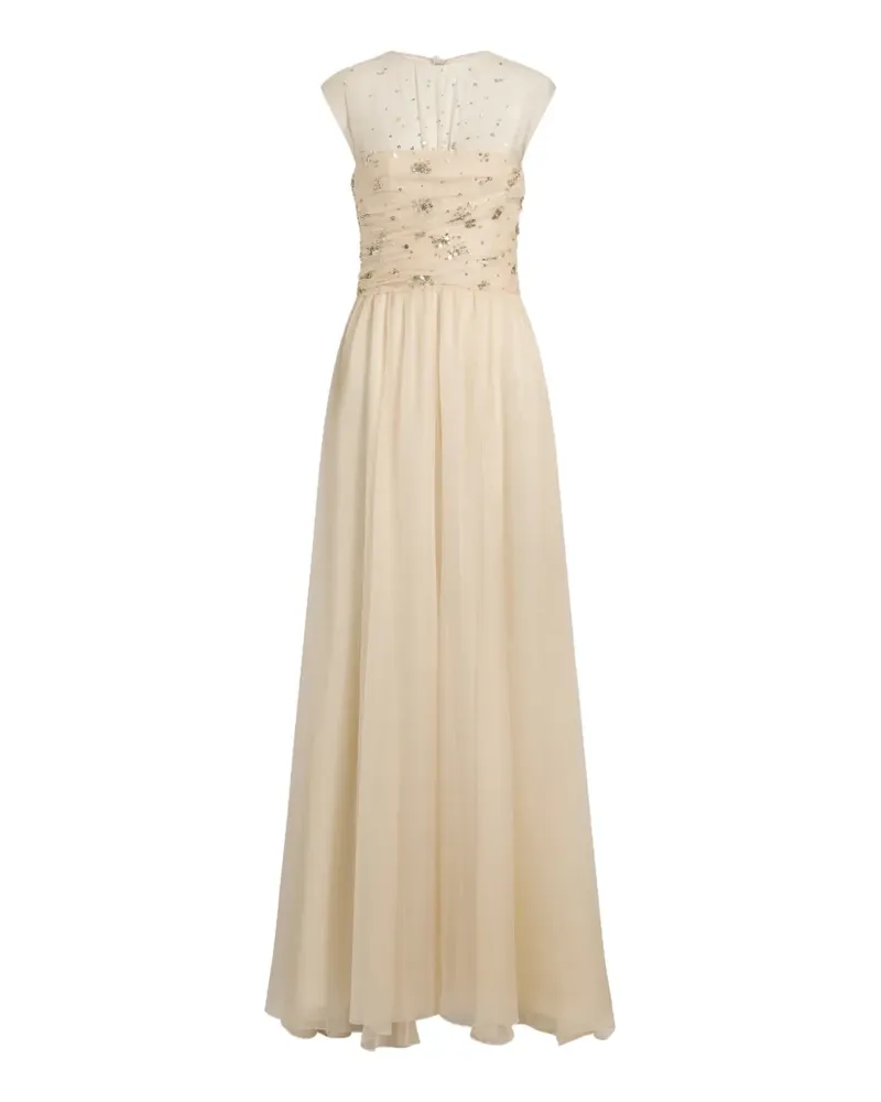 Alberta Ferretti Verziertes Kleid mit Raffungen - Nude Nude