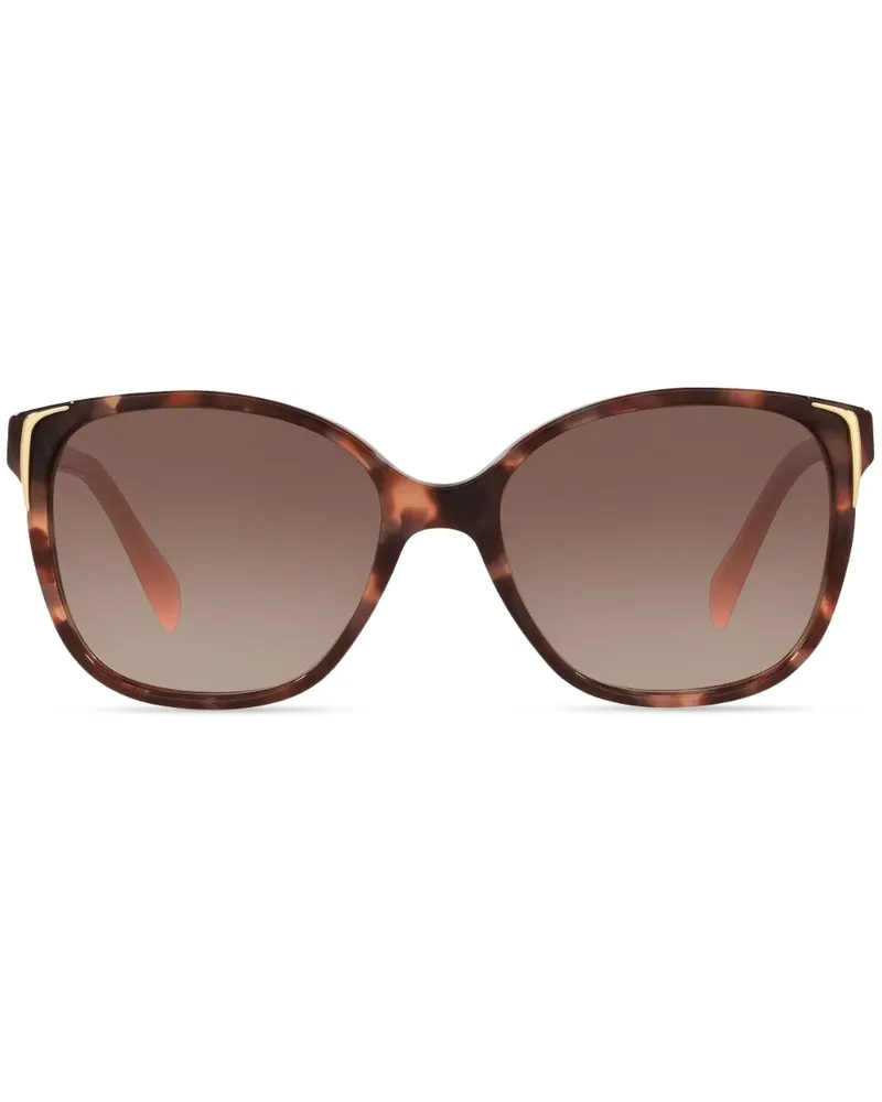 Prada Sonnenbrille mit eckigem Gestell - Braun Braun