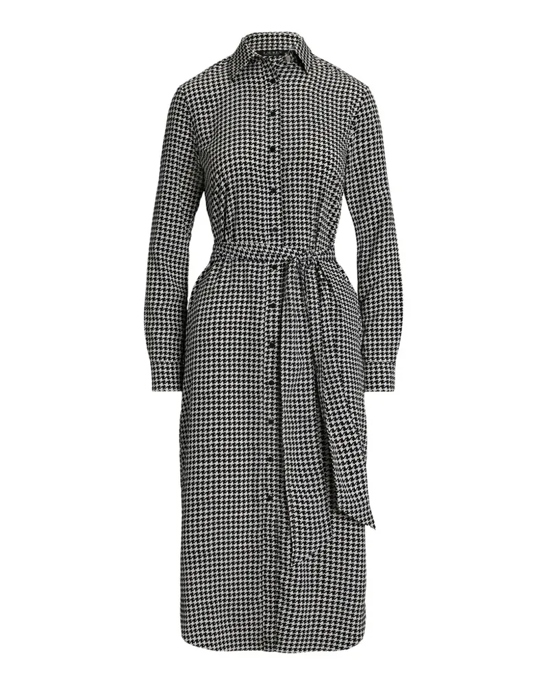 Ralph Lauren Kleid mit Hahnentrittmuster - Schwarz Schwarz