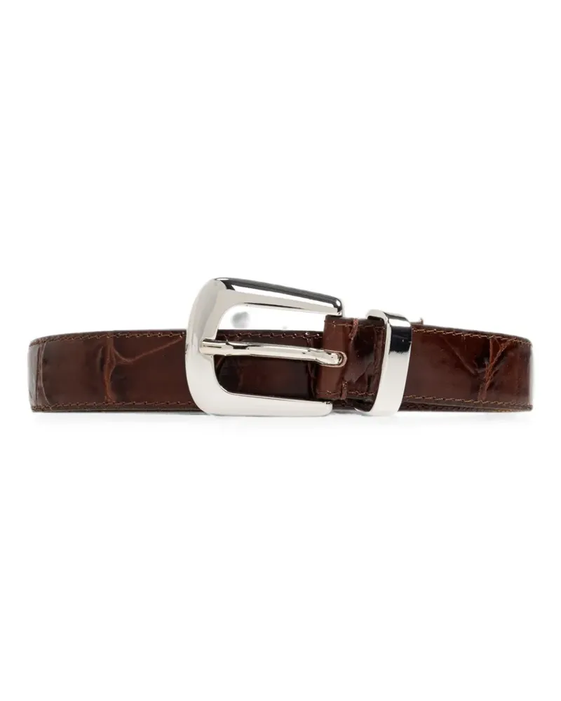 Gestuz Gzsuva croc-effect leather belt - Braun Braun