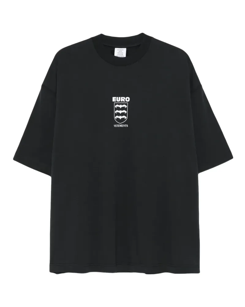 VETEMENTS T-Shirt mit Logo-Print - Schwarz Schwarz
