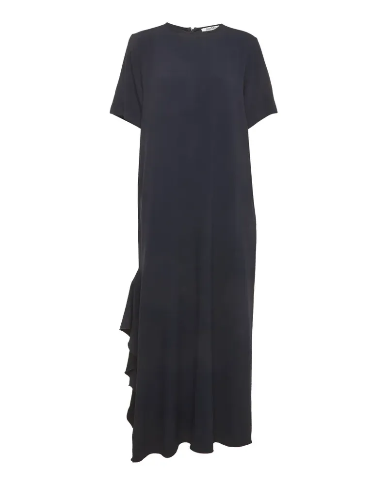 Max Mara maxi asymmetric crepe dress - Blau Blau